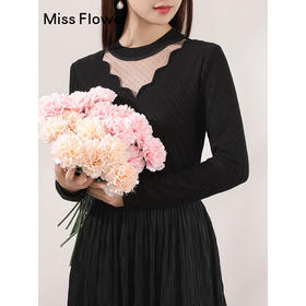 针织小黑裙新款女装早秋黑色打底连衣裙显瘦连身裙秋