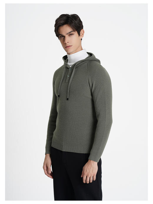 callisto绿色绵羊毛连帽卫衣 商品图3