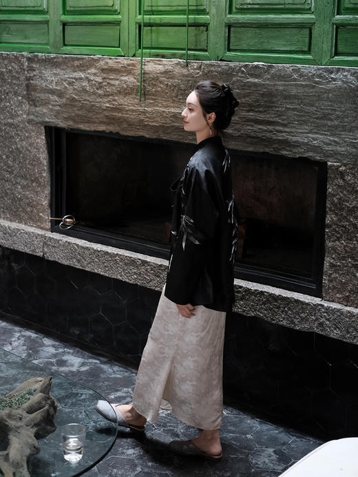 盛唐牡丹盛奢系列| 限量款| 高货-真丝重缎竹纹盘扣外套(特殊商品不退不换) 商品图5