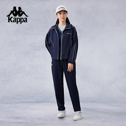 Kappa卡帕背靠背新款防泼水弹力防风衣运动外套女款休闲夹克上衣K0E62FJ22 商品图4