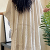 清新空调房百搭围巾披肩 2024经典薄款披肩女 镂空流苏 时尚外搭旗袍 白色斗篷 商品缩略图1