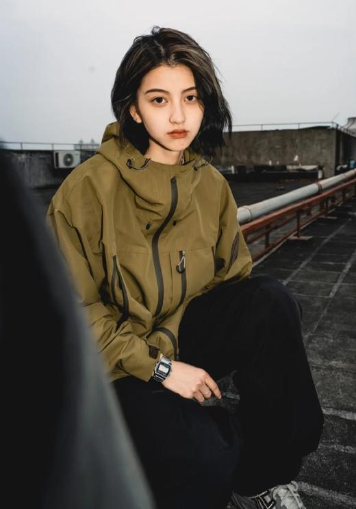 雪山原版面料暗格纹男女同款冲锋衣夹克防风外套 商品图13