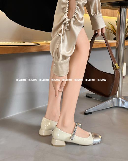 新品女士拼接头韩式小清新粗跟单鞋547B43510（W） 商品图7