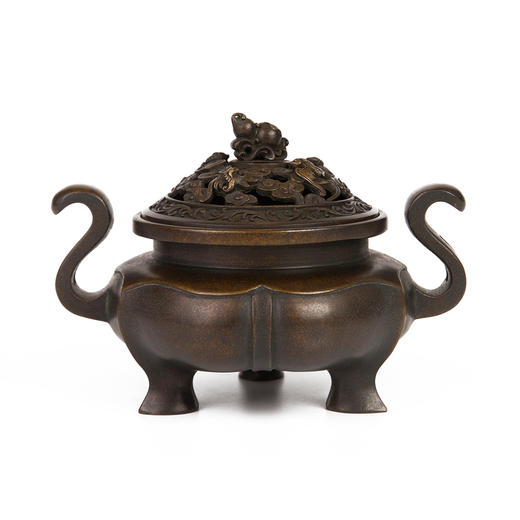 吉祥古法香炉 福禄寿朝冠耳海棠熏炉 商品图0