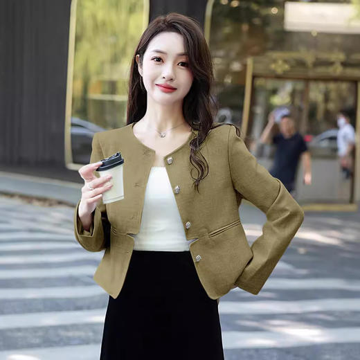 纯色名媛小香风短款，外套休闲气质时尚百搭外套XYFS6756 商品图0