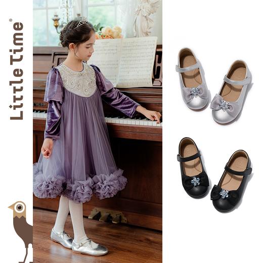 MR&LT女童水晶公主鞋蝴蝶节春秋新款小女孩软底演出闪亮皮鞋 商品图1