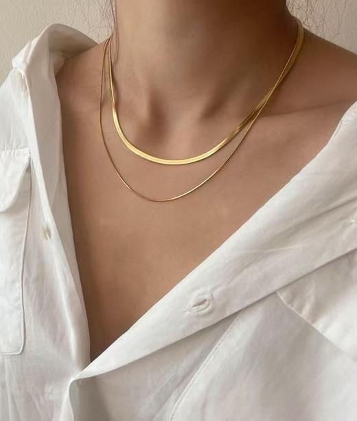 独家定制极简双层蛇骨链 ‫工艺编织 高冷姐姐拉满 商品图9