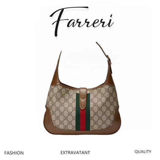 G家G家 jackie 1961老花LOGO 帆布拼皮 腋下包手提斜挎单肩包 小号 男女同款 IU/李宇春同款 商品图0