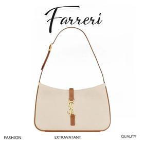 YL657228  黑色配棉麻金扣_ 腋下包