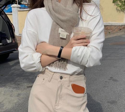 🌟【全国包邮】王炸打底磨毛大白T 2.0升级版，秋冬🍂限定，独家大版型白T高端局‼💥 热销10w➕的搭配神器‼ 必入！ 商品图4