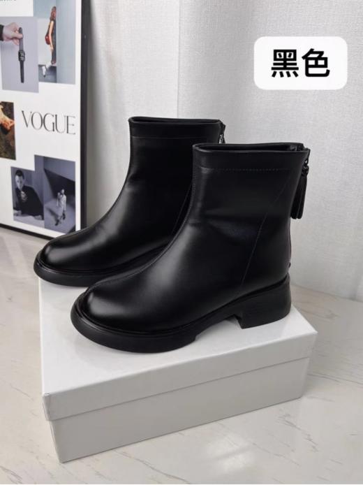 😍【王炸清仓福利品】思家同款英伦风全真皮短靴S5731：✅鞋头加宽设计，👏脚宽脚胖的姐妹放心入 ✅材质柔软舒适不打脚 商品图5