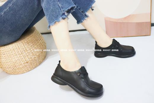新品细带牛皮软底软面舒适婆婆单鞋963B43516（W） 商品图1