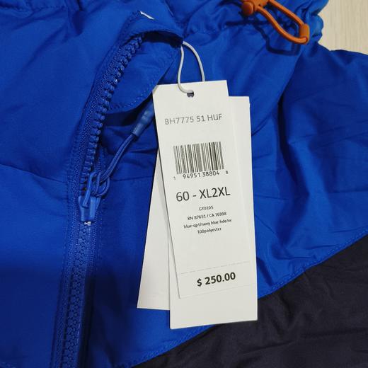 瑕疵Lacoste/法国鳄鱼 男士新款拼色连帽休闲长袖棉服外套 商品图1