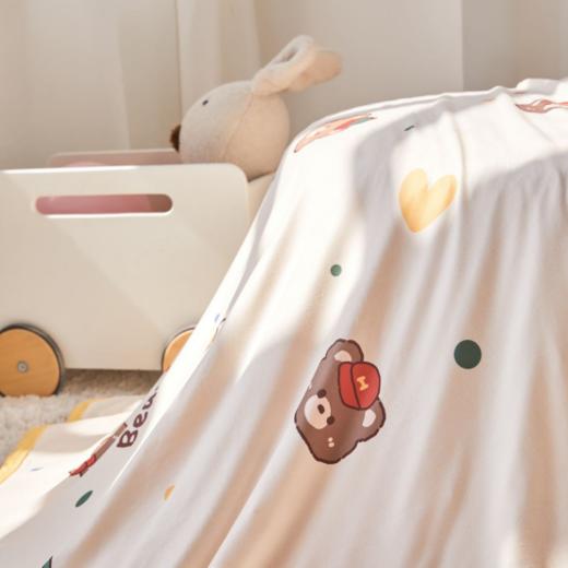 🍒【A类母婴级别】莫媞娜AB超软多功能儿童针织盖毯：🌿 生态针织棉面料；软软糯糯，甄选轻柔舒适的针织棉面料 商品图6