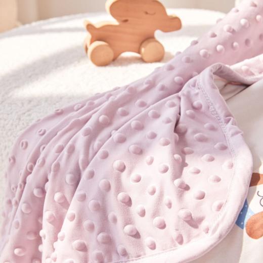 🍒【A类母婴级别】莫媞娜AB超软多功能儿童针织盖毯：🌿 生态针织棉面料；软软糯糯，甄选轻柔舒适的针织棉面料 商品图5