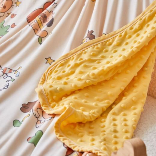 🍒【A类母婴级别】莫媞娜AB超软多功能儿童针织盖毯：🌿 生态针织棉面料；软软糯糯，甄选轻柔舒适的针织棉面料 商品图7