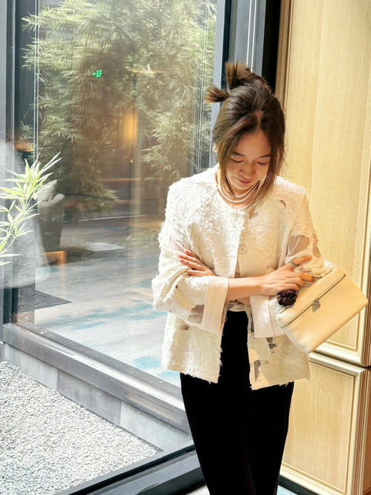 25特价🍂2409111   国风 手工 剪花外套，真丝里布“轻礼服” 商品图8