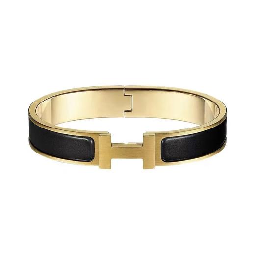 爱*仕 HE*MES 金色珐琅手镯（SJ） 商品图7