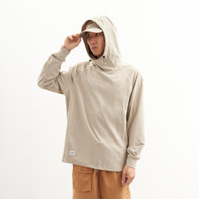 吃茶去chichaqu2024速干吸湿排汗棉感防晒明线插肩连帽T恤运动