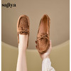 Safiya/索菲娅2024秋 复古真皮软底一脚蹬防滑休闲豆豆平底单鞋 SF43112438 商品缩略图5