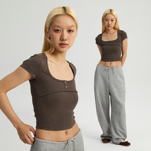 oneupU领弹力短袖T恤 商品图2