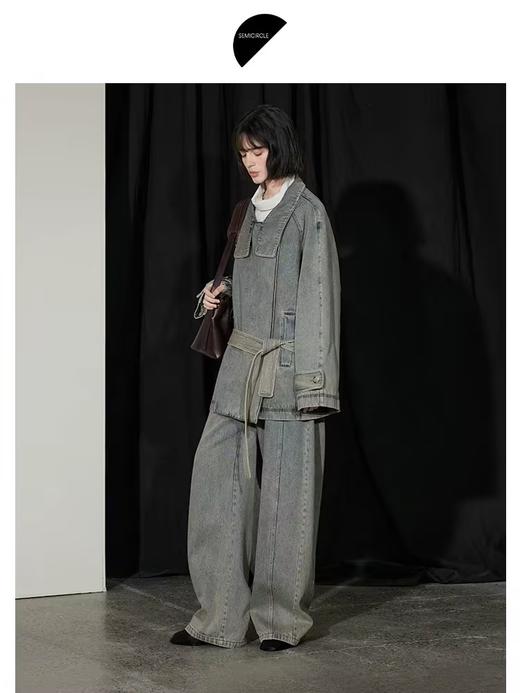 半圆/D24302405/水洗牛仔风衣 商品图1