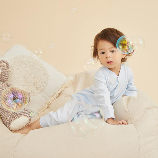 怡比棉棉家族长袖开襟哈衣HY24AUN049梦幻粉/冰蓝（59#-66#） 商品图2