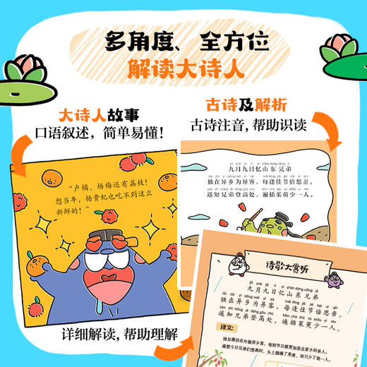 逗逗镇大诗人古诗词启蒙绘本 商品图6