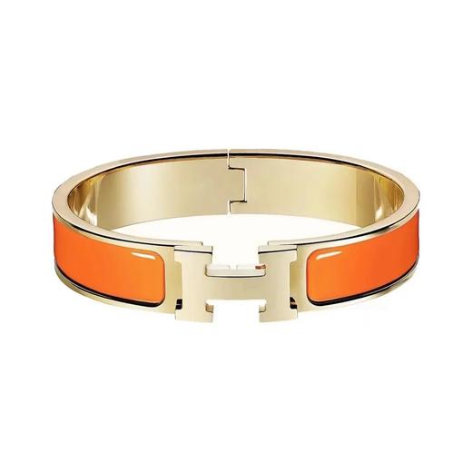 爱*仕 HE*MES 金色珐琅手镯（SJ） 商品图2