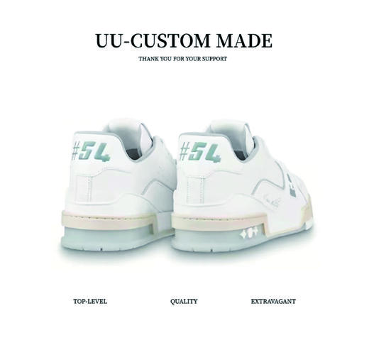 驴家   Trainer 皮革 系带浮雕  时尚板鞋  情侣款 男女同款  白水泥（HC） 商品图2