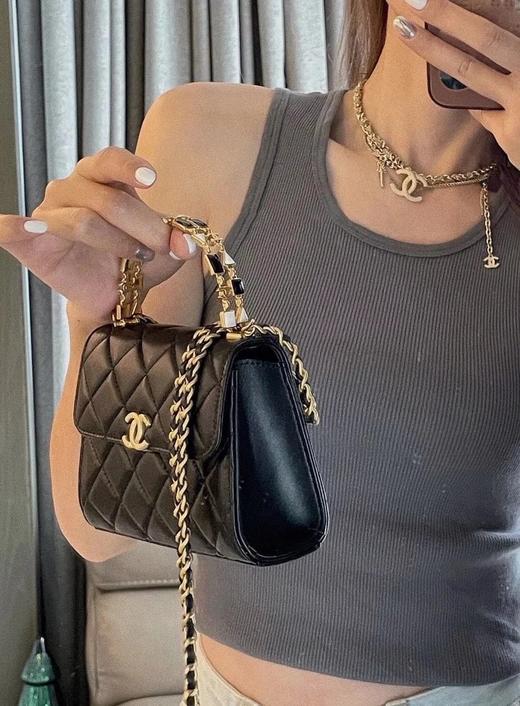 chanel｜香奈儿2022新款浅金色黄铜链条多层法式复古气质感项链 （BM ） 商品图1