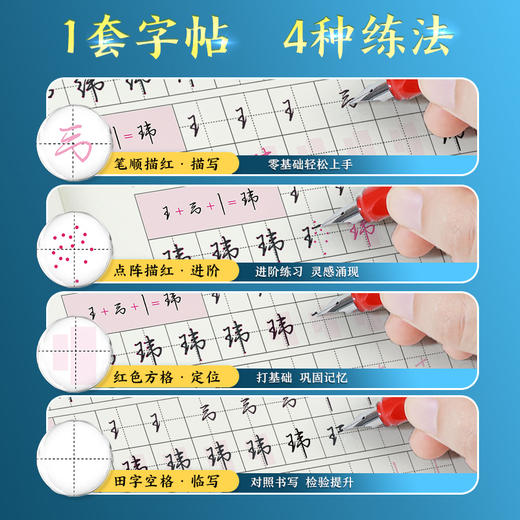 墨点字帖 行楷练字密码 荆霄鹏连笔公式符号化练字帖字根姓名公式本大学生成年人行书 商品图2