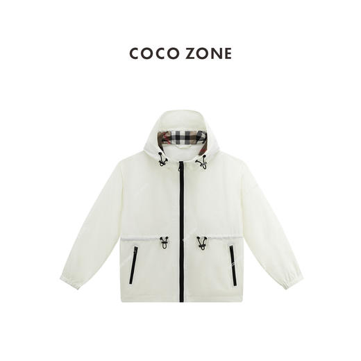 COCO ZONE 设计感抽绳收腰连帽外套拉链休闲上衣CC1B1505 商品图0