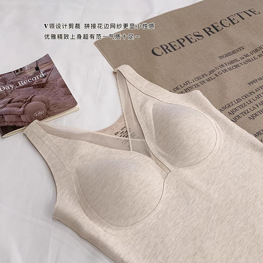 秋冬德绒保暖鱼骨胸衣 吊带背心内衣 带胸垫无痕聚拢修身文胸可外穿 保暖内衣背心 商品图2