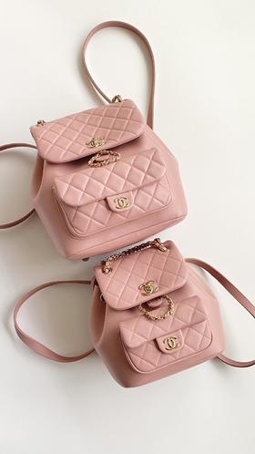 香奈儿24新品牛皮DUMA小号双肩包（TM）