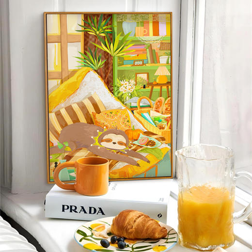 多喜爱布艺装饰 儿童房可爱装饰画 树懒暖暖 商品图2