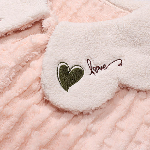 都市丽人睡衣生活家居长袖家居服长毛绒提花厚女士长毛绒套装LHT1Q3 商品图5