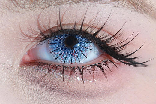 paprikacon 魔械蓝蛛 日抛 2片 14.5mm 参考着色13.8 基弧8.5 含水40% 新锐国货 商品图2