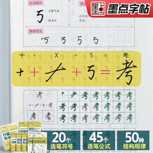 行楷练字密码荆霄鹏墨点行楷字帖成人练字成年男行书练字帖速成初中生高中生入门控笔训练钢笔女生大学生连笔字临摹硬笔书法练字本 商品图2
