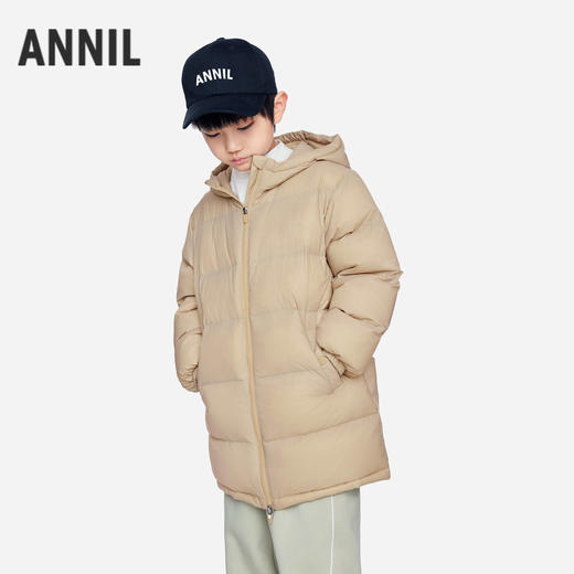 【轻暖0~10℃】男女童三防中长款羽绒服外套冬季新款安奈儿童装EM445634 商品图2