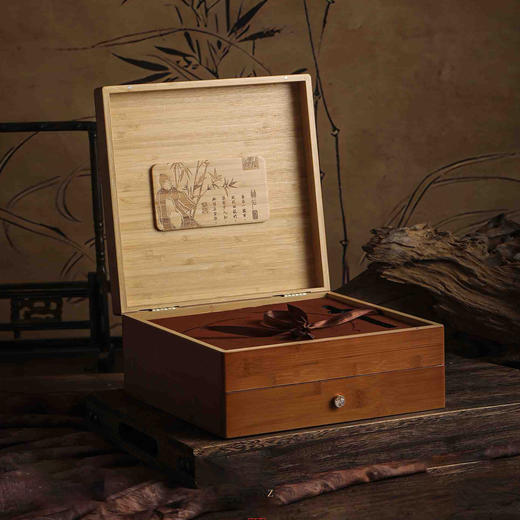 竹石图【竹盒.双层双饼（不含茶针）】100元1套.整箱10套 商品图4