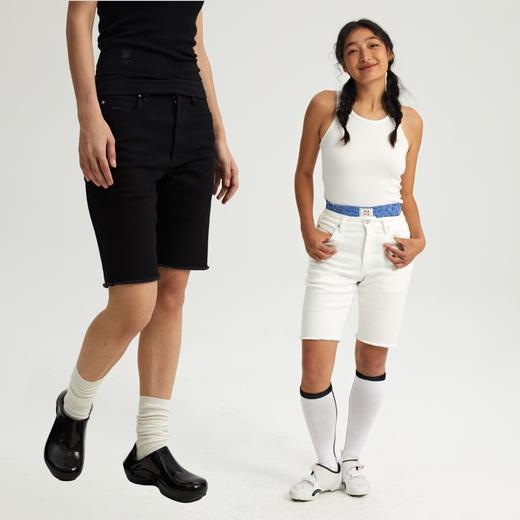 oneup弹力牛仔骑行短裤 商品图4