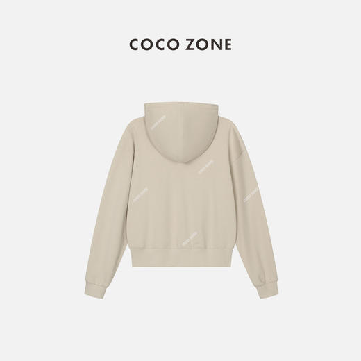 COCO ZONE100%棉休闲连帽卫衣系绳穿下摆罗纹 23C19136 商品图1