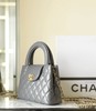 CHANEL香奈儿 24A  Kelly 菱格纹 链条肩带 皮革 单肩斜挎手提包 女款 灰色（HH） 商品缩略图4