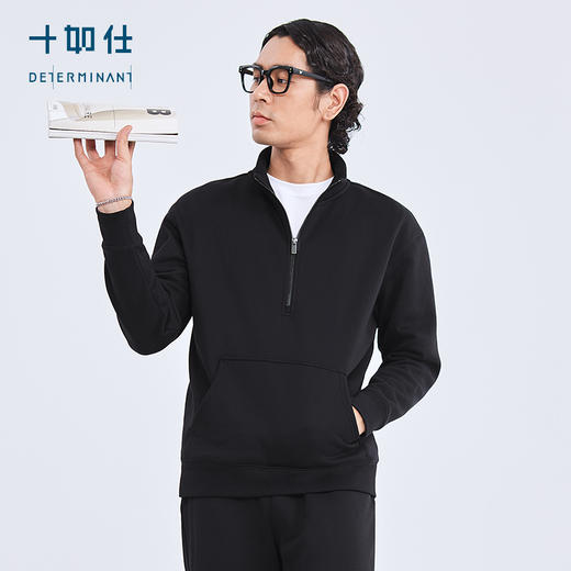 十如仕针织半拉链远红外摇粒绒保暖卫衣-LS08 商品图7