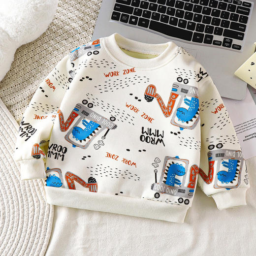 【休闲韩版，游玩逛街，一款搞定】儿童毛衣秋冬新款 男童宝宝加绒加厚 女童外套长袖卫衣童装-QQ 商品图2