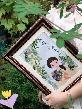 教师节押花相框
