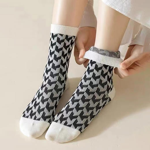 都市丽人中筒袜时尚系列精梳棉袜子女袜子LCTEC2 商品图2