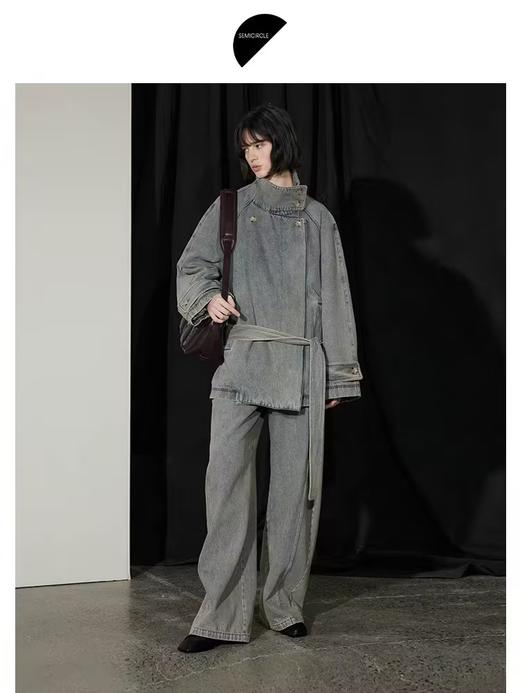 半圆/D24302405/水洗牛仔风衣 商品图0