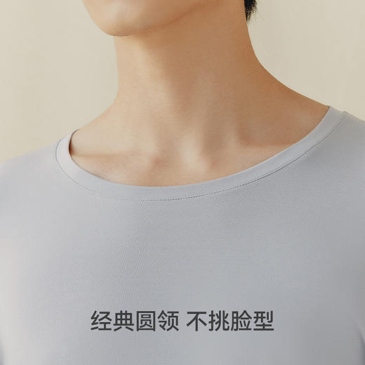 Threegun三枪 【匠心系列-120支长绒棉】圆领男士长袖上衣打底衫-24241A021 商品图7